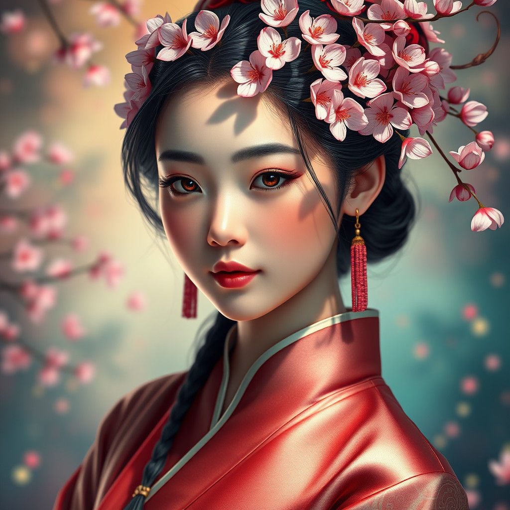 Fantasy Flower Girl Celebrates Chinese New Year