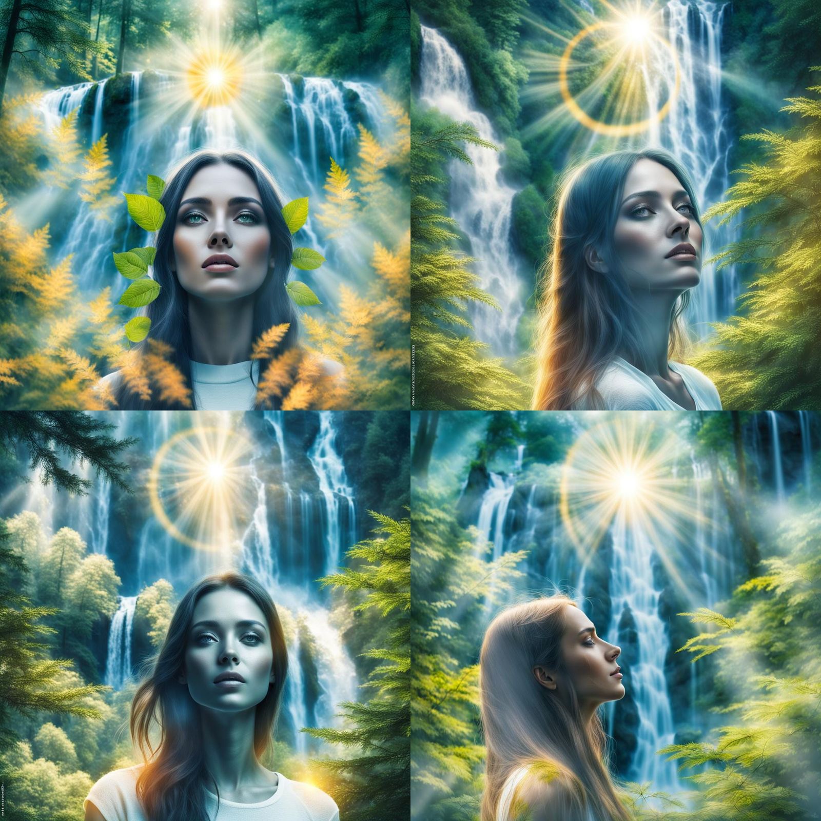 Ethereal Girl Forest Blend: A Photorealistic Masterpiece