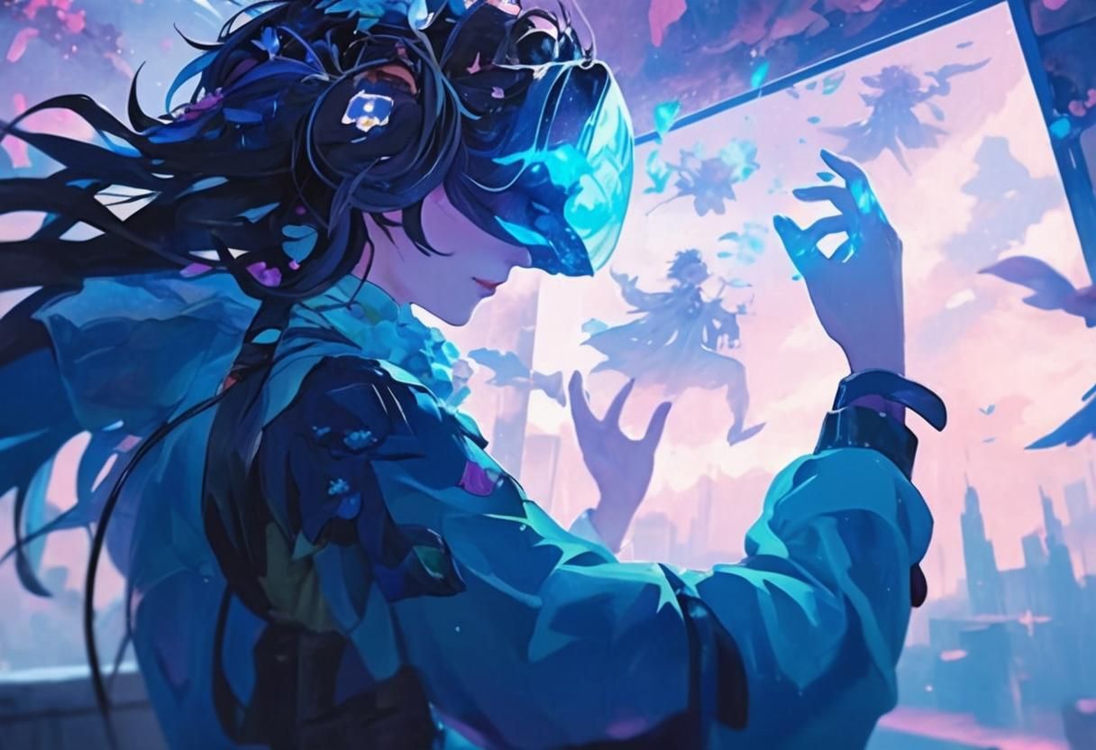 Fae Woman in Lotus Gown