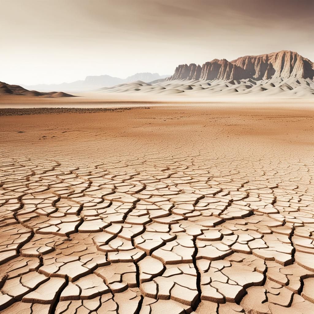 Vintage Arid Landscape with Earthy Tones