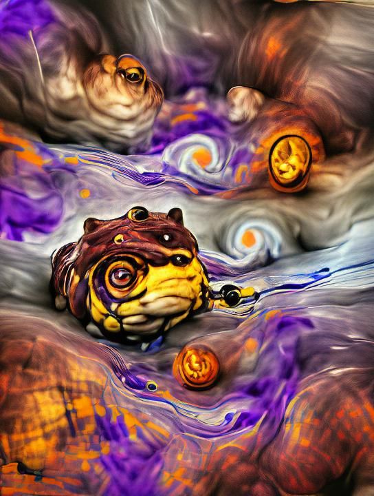 Halloween Frog in a Whimsical Dimension