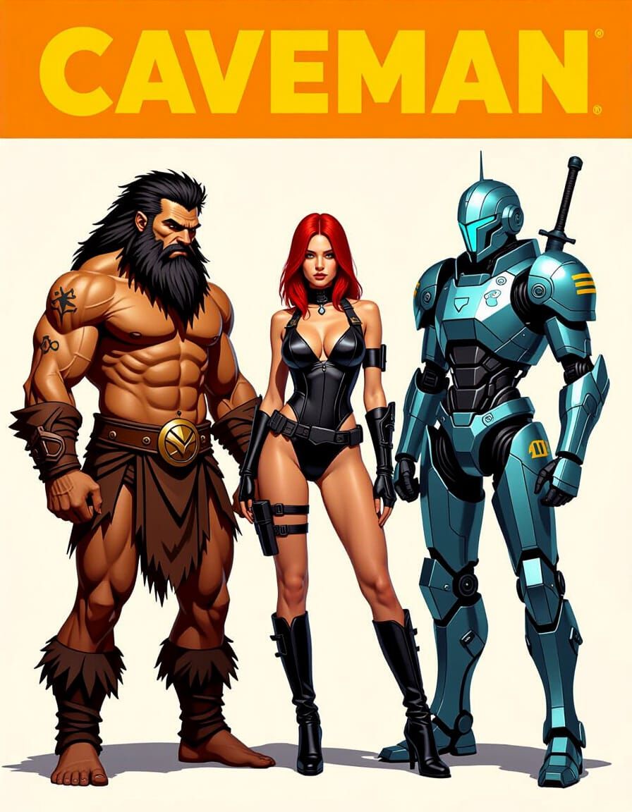 Caveman, Robots, and Knights in Cyberpunk World