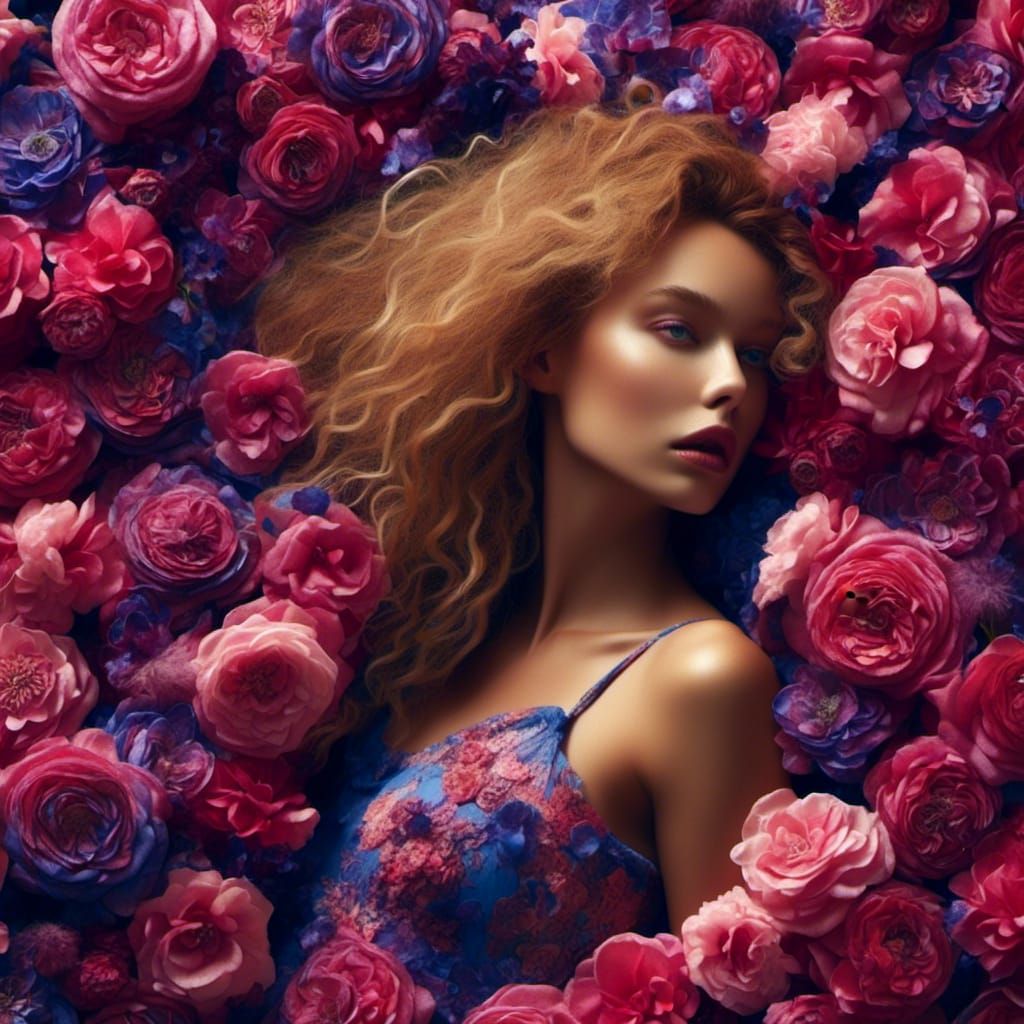 Sensual Woman in Hyperrealism Style