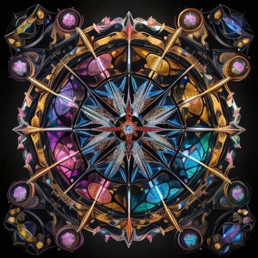 Medieval Castle Ruins in Surrealist Oil Painting