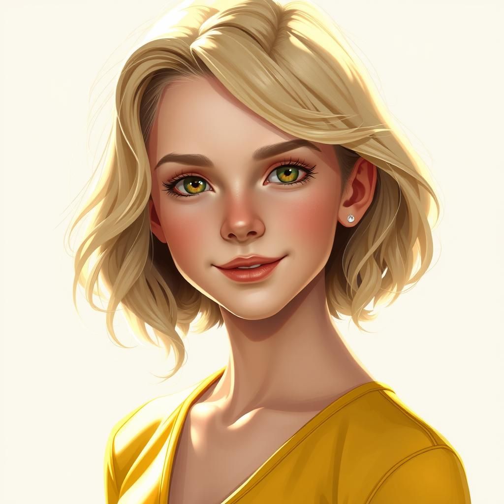 Young Scarlett Johansson Portrait in Digital Art Style