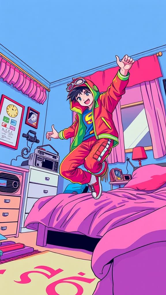 Teen Transformation in Toei Animation Style