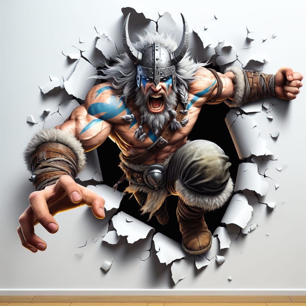 Viking Warrior Breaks Through Reality