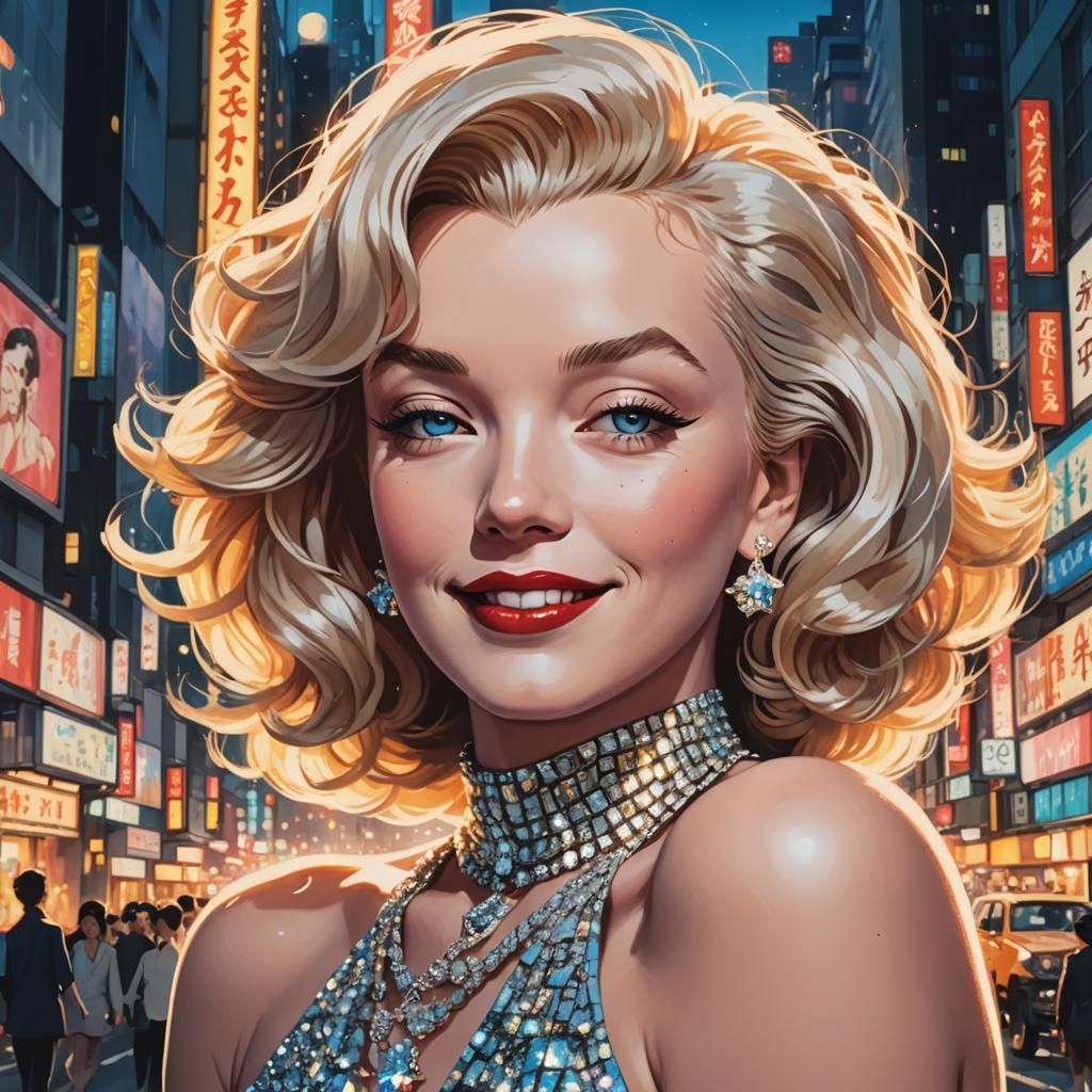 Marilyn Monroe and President: Anime Key Visual