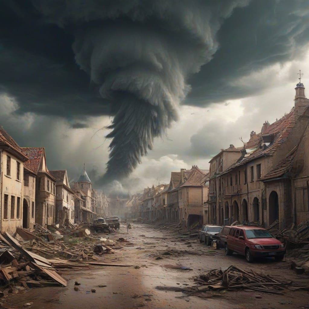 Vicious Tornado Destroys Medieval City