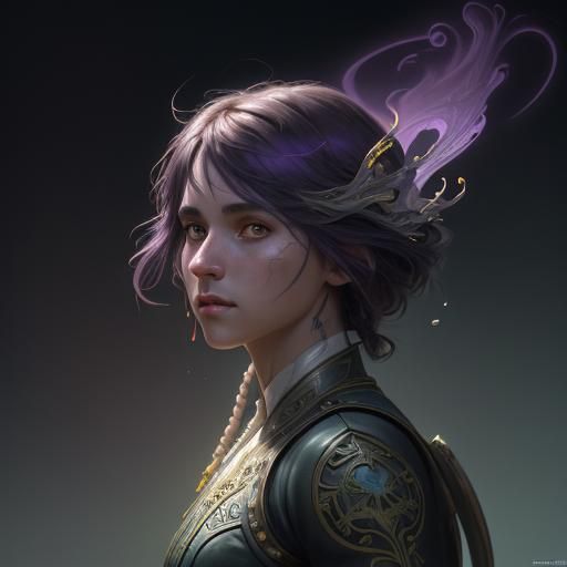 Epic Battle: Orcs and Elves in Matte Painting Style