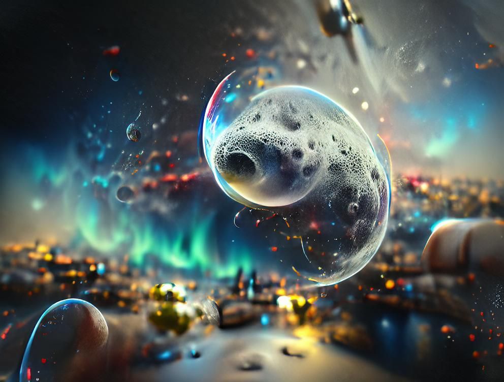 Detailed Bubble in Space Matte Painting