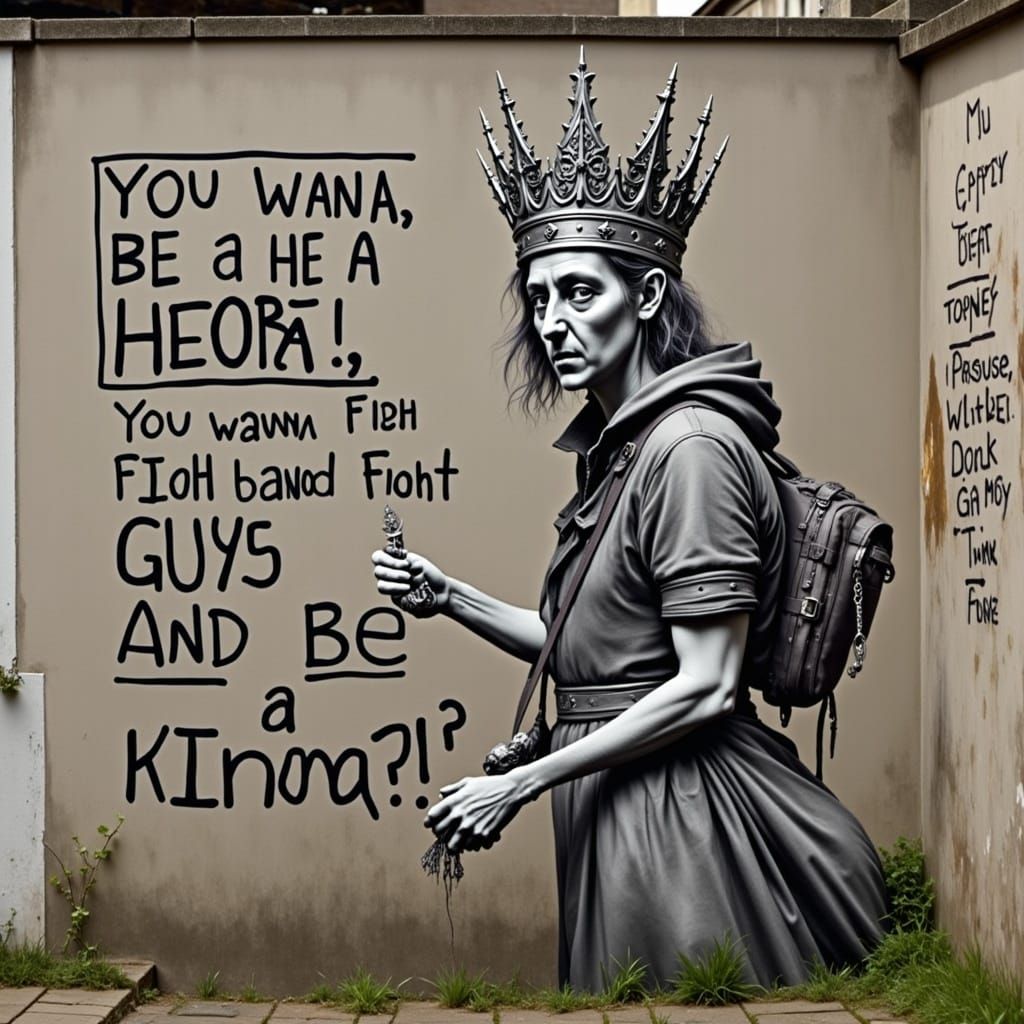Street Art Mural Asks: Be a Hero?