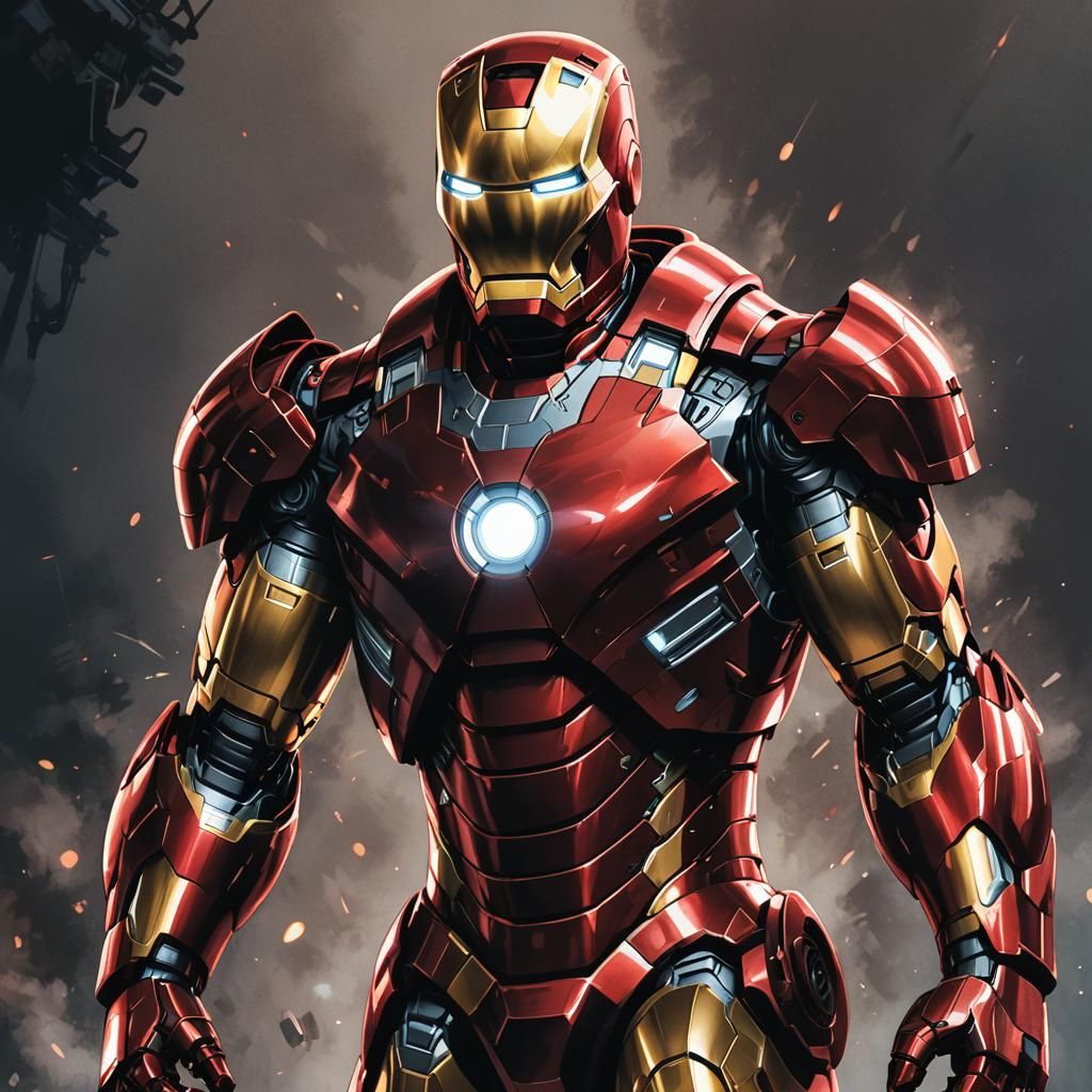 Iron Man Anime Cel-Shaded Manga Scan