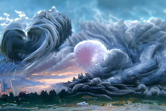 Storm's Heart: Ethereal Cloudscape Art