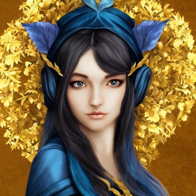 Elven Lady with Golden Wreath Character Study