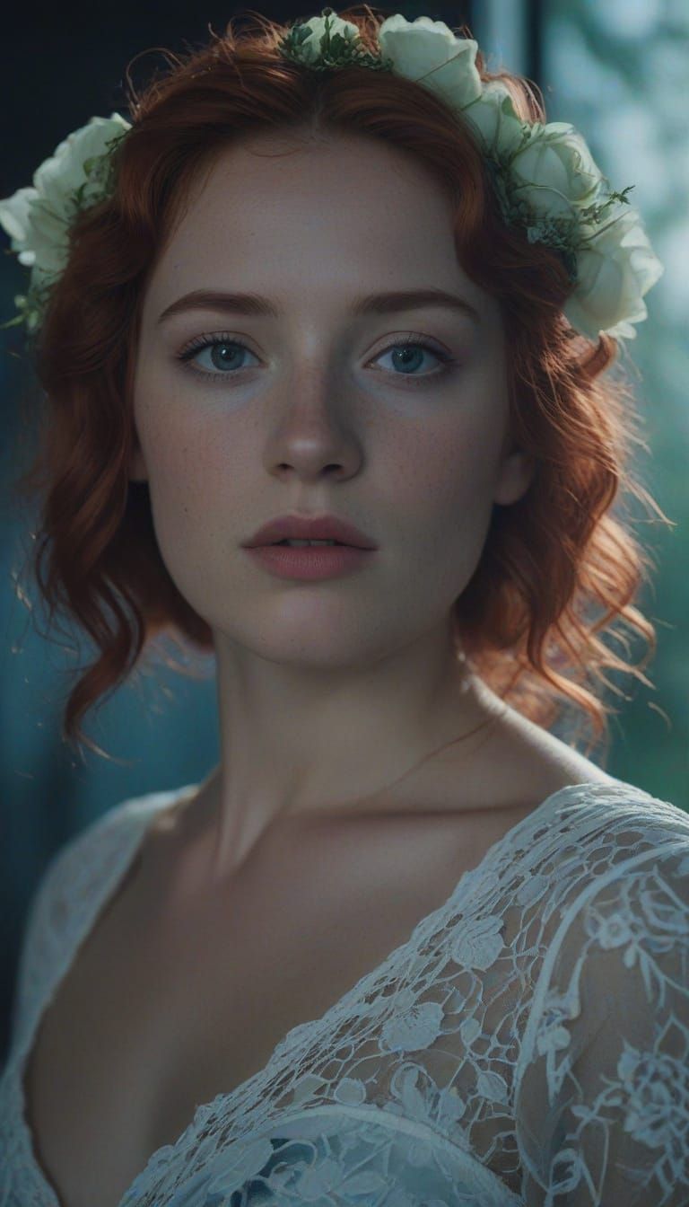 Seductive Lady Basks in Ethereal Light