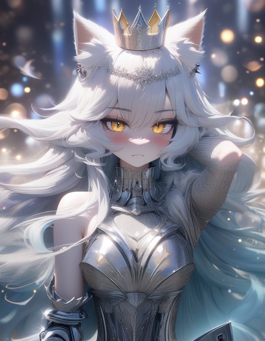 Shy Princess in Hyperrealistic Anthro Furry Armor