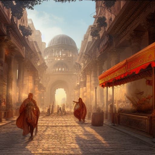 Grand Entrance to an Ancient Roman Market