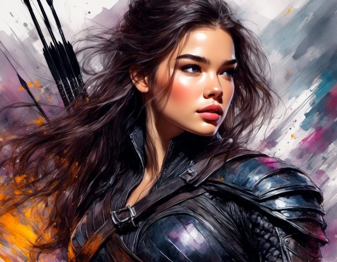 Hailee Steinfeld as Hawkeye: Detailed Color Sketch