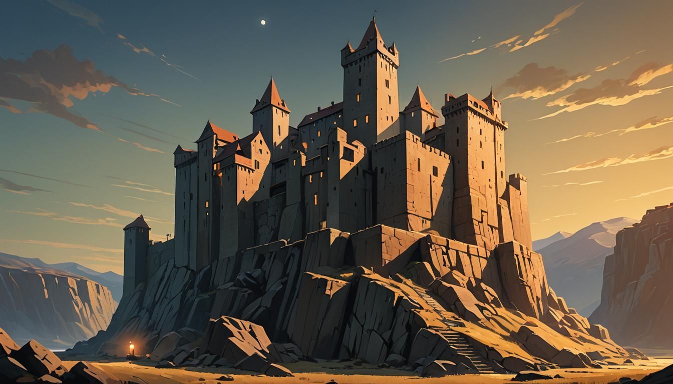 Fortress of Stoicism: Impenetrable Walls, Glowing Light