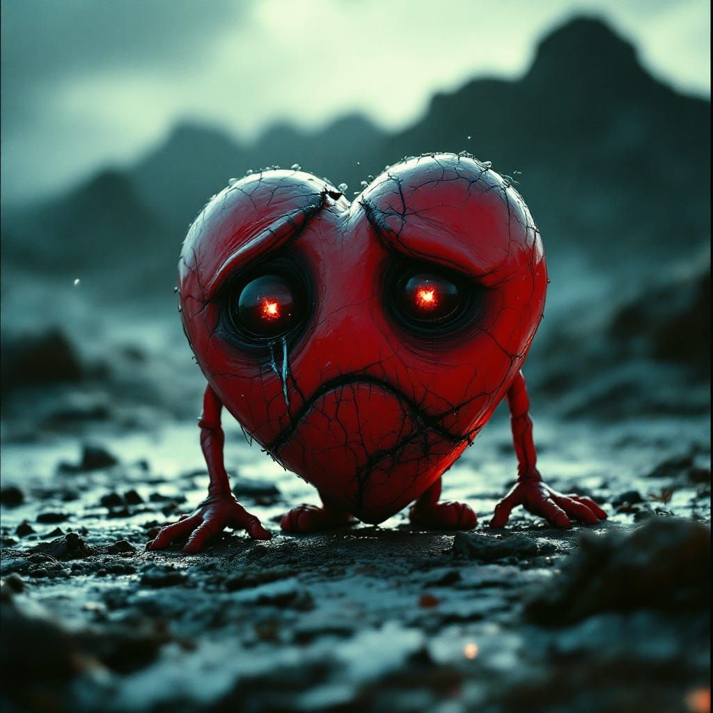 A Lonely Heart Shattered in Desolate Winter