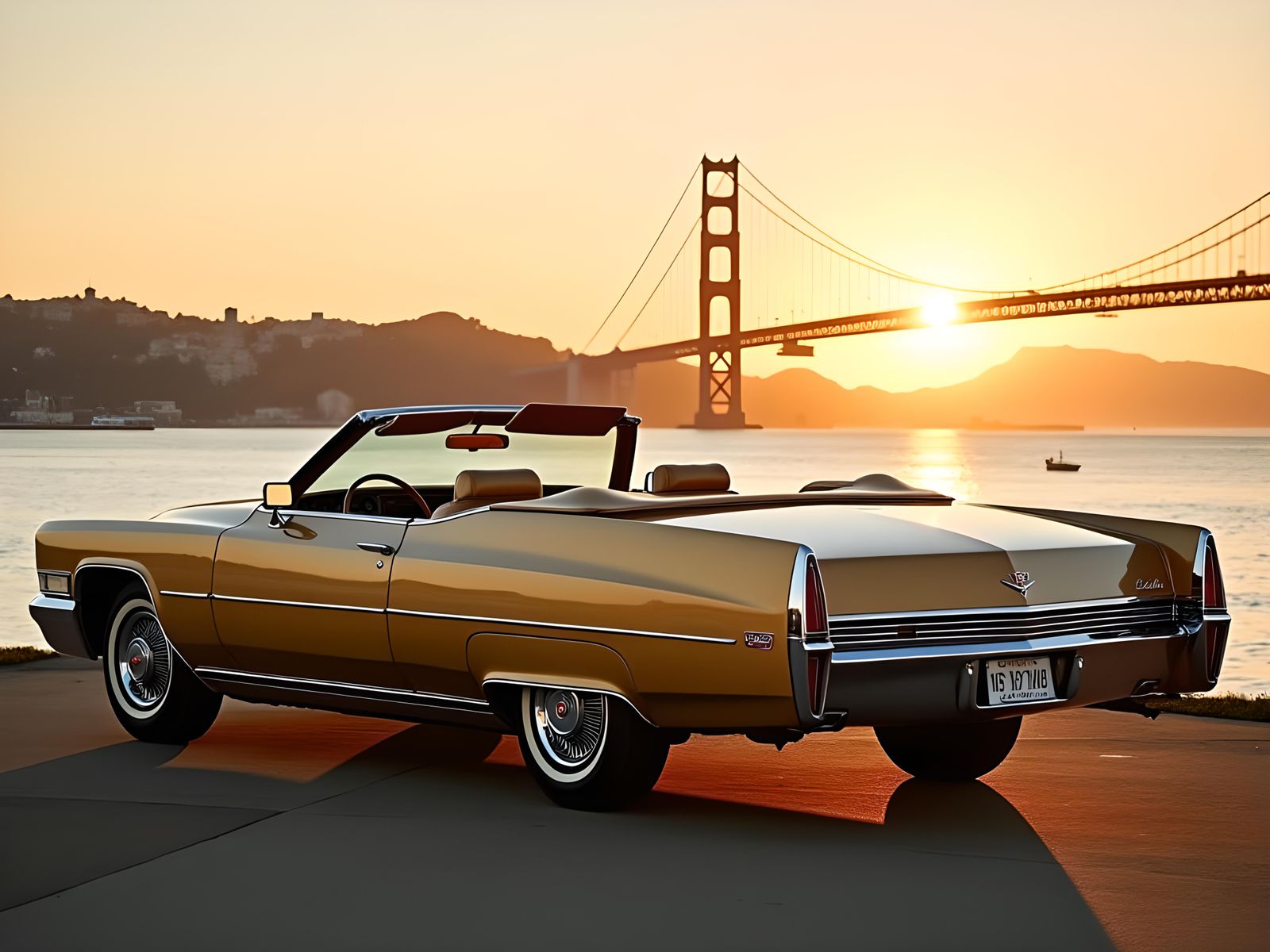 1970 Cadillac deVille Convertible at Sunset