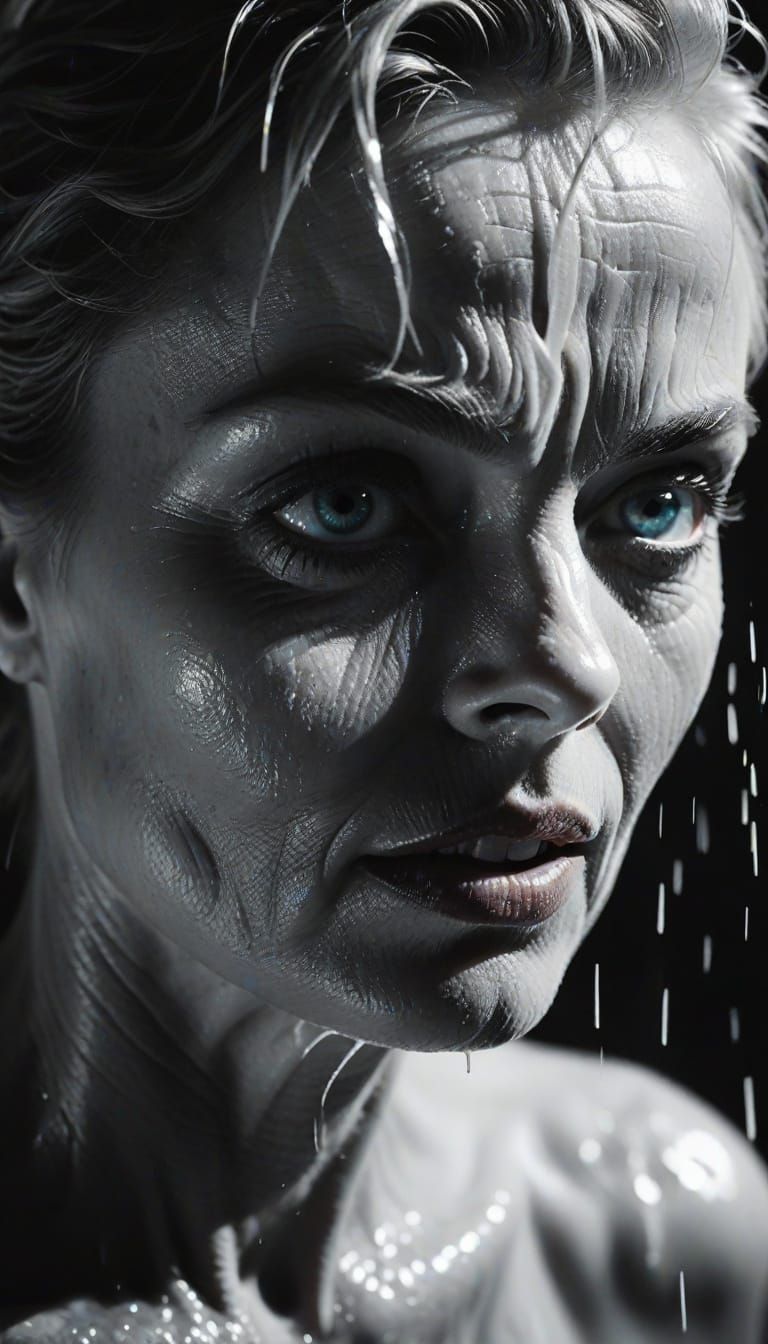 Sultry Noir Beauty in Monochrome