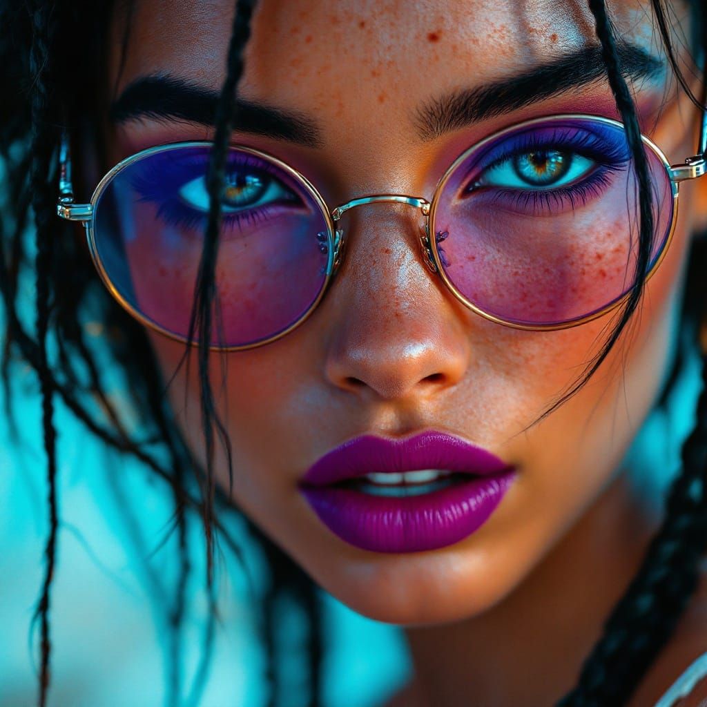 Striking Woman Portrait in Heavy Metal Comic Style