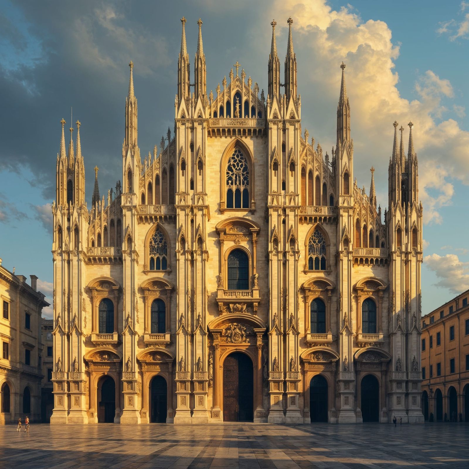 Beautiful Cathedral Facade in Rich Colors