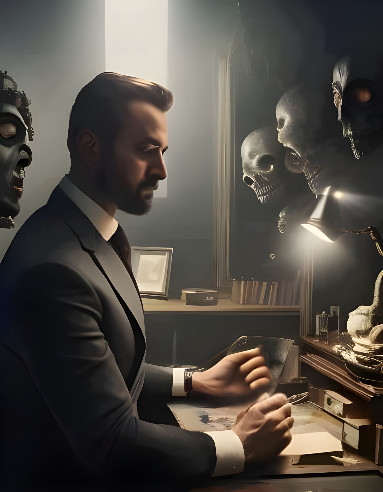 Jeweler's Dark Crowd: An Alan Lee-Inspired Portrait