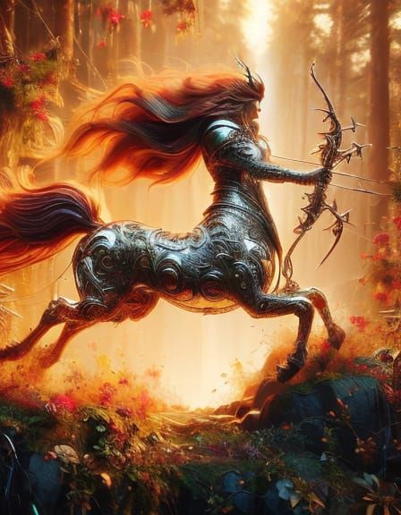 Ethereal Winter Centaur in Ginger Locks