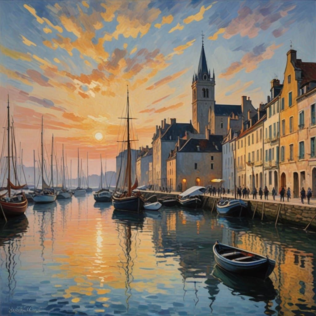 Harbor at sunrise