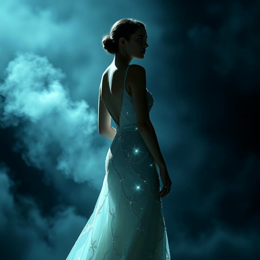 Hyperrealistic Woman: Diamonds in the Sky