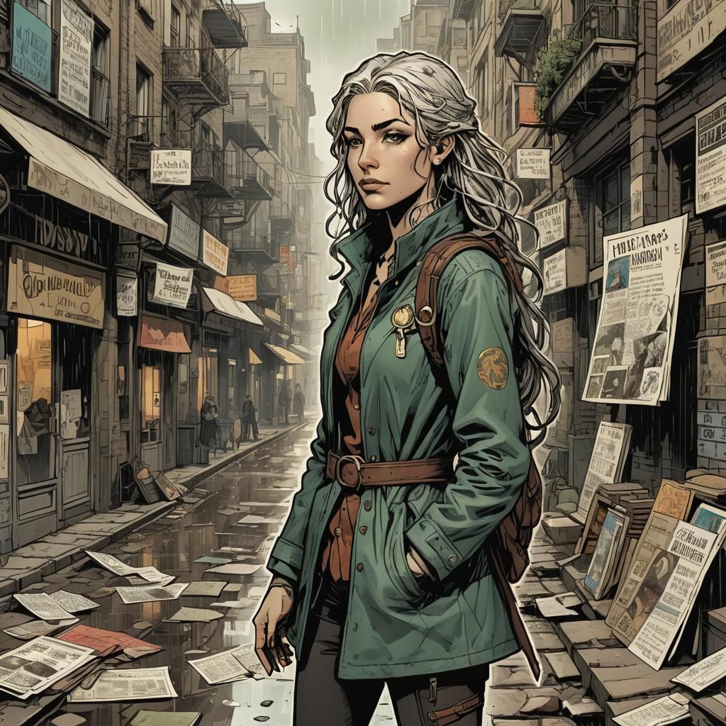 Ophion: Subconscious Comic Heroine in Street Ambiance