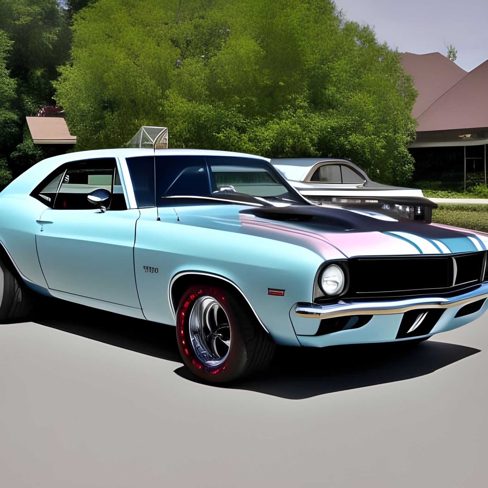 Classic Muscle Car Generated by AI