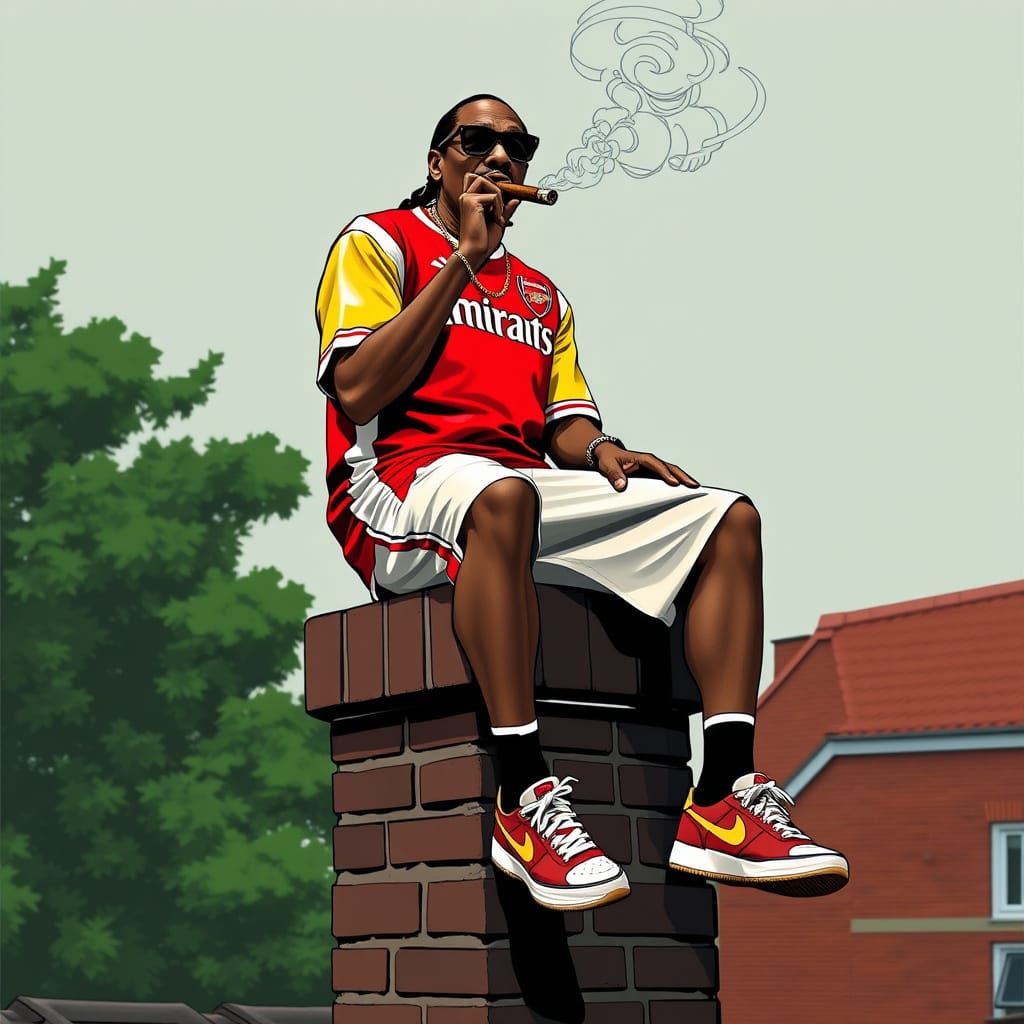 Snoop Dogg Smokes Cigar in Basquiat-Style Art