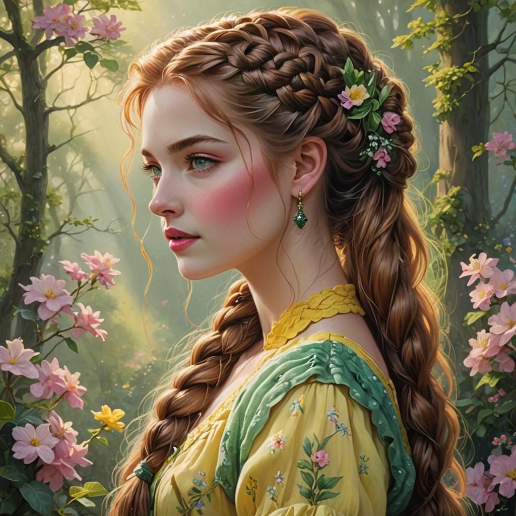 Auburn Braid in Ethereal Fantasy Style