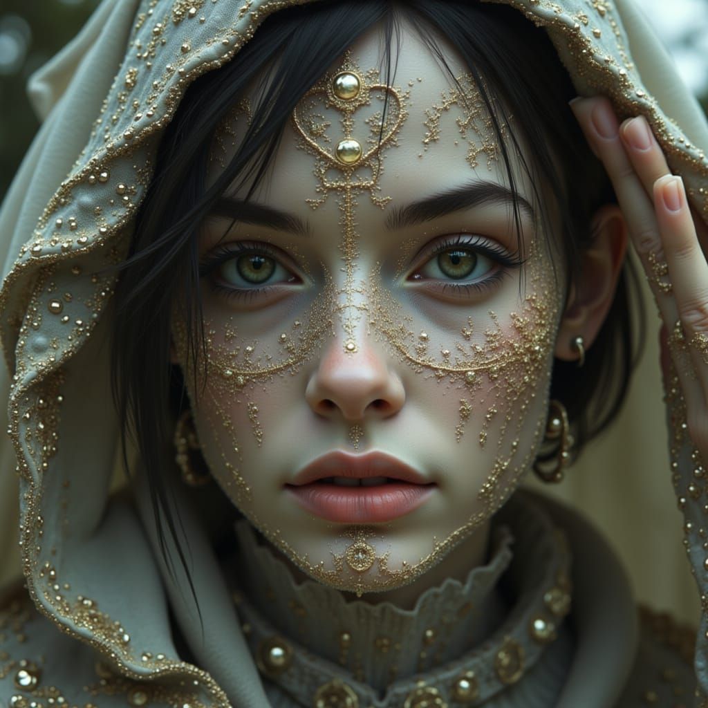 Stylized AI Portrait in Unique Digital Art Style