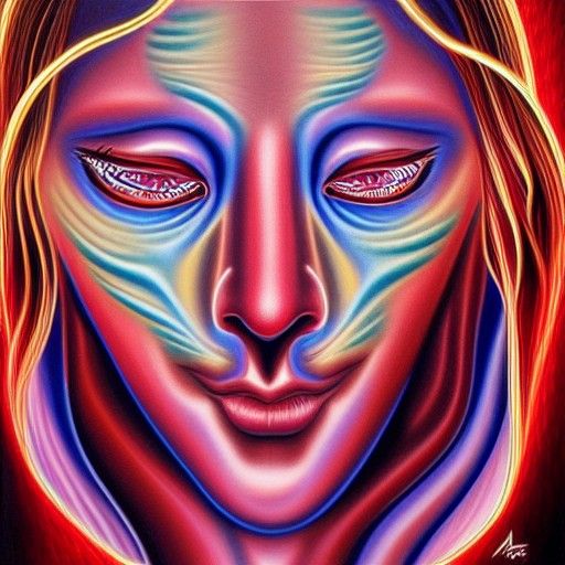 Alex Grey Inspired AI Art