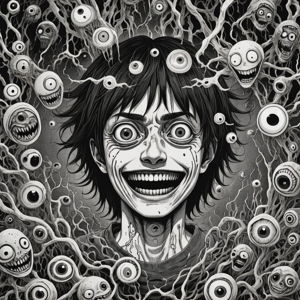 Junji Ito-esque Horror: Exploding Head of Madness