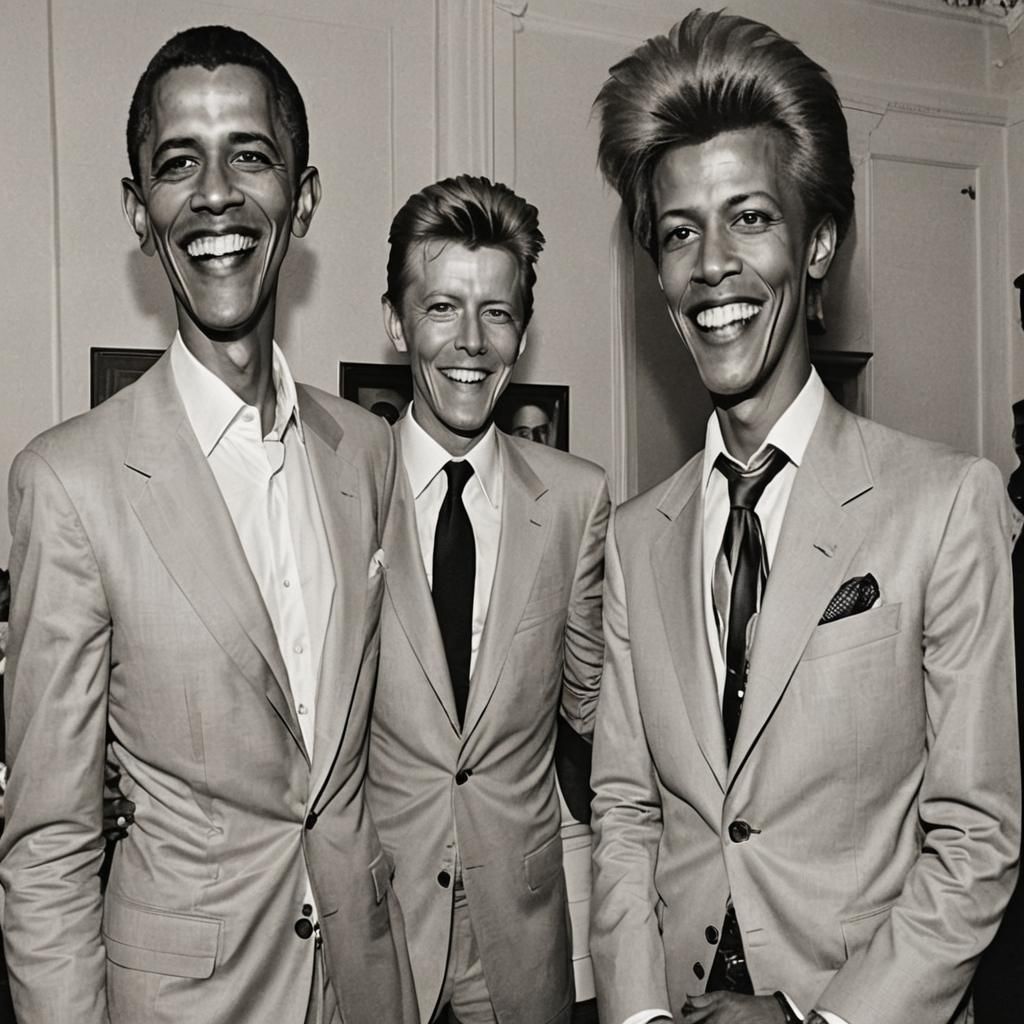 Obama Meets Bowie: AI Hybrid Portrait