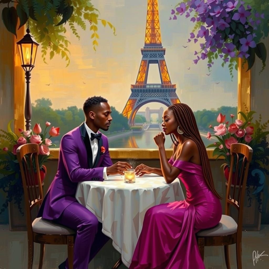 Vibrant Dance: A Painterly Celebration of Love