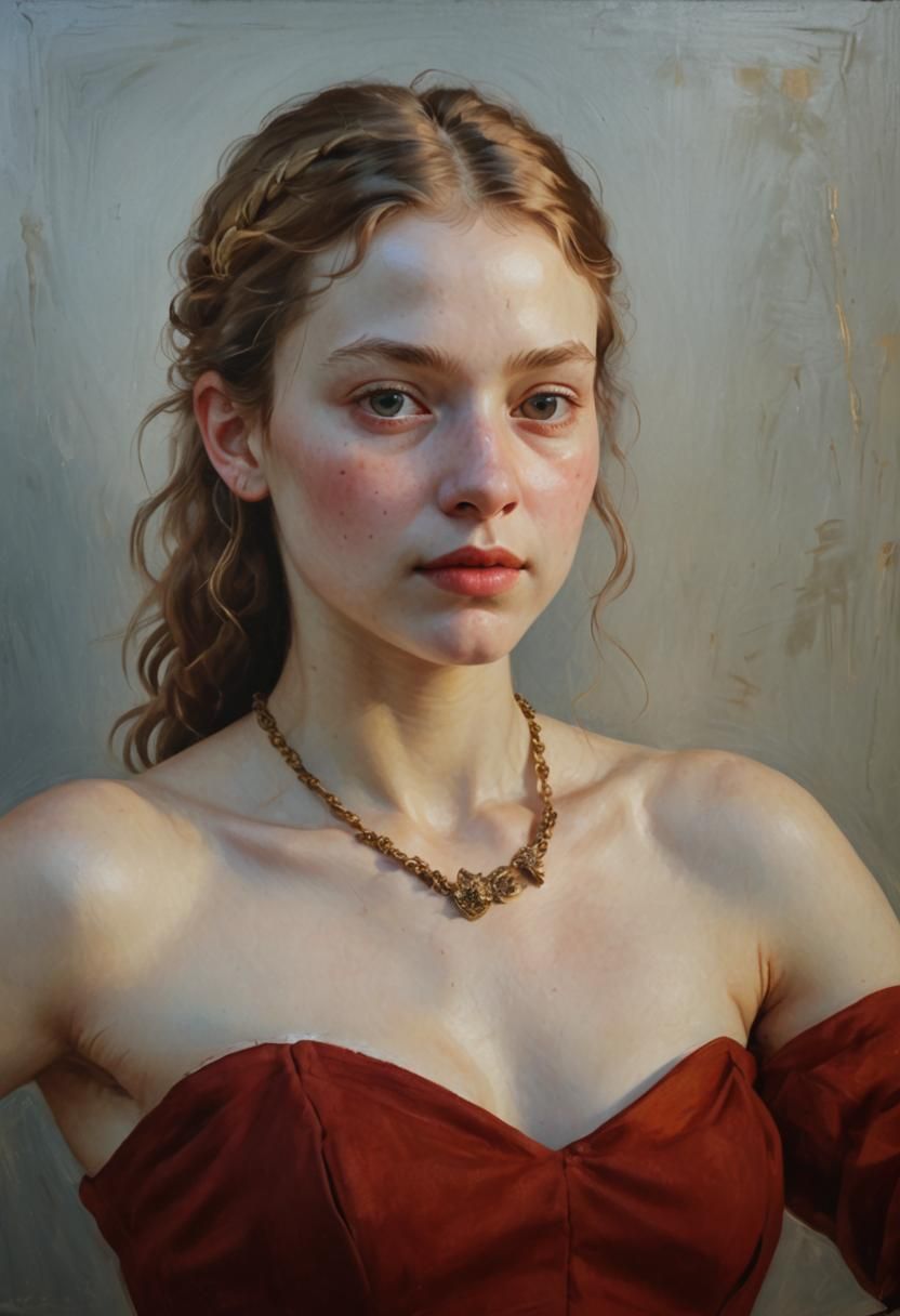 Golden Light Portrait in Rembrandt Style