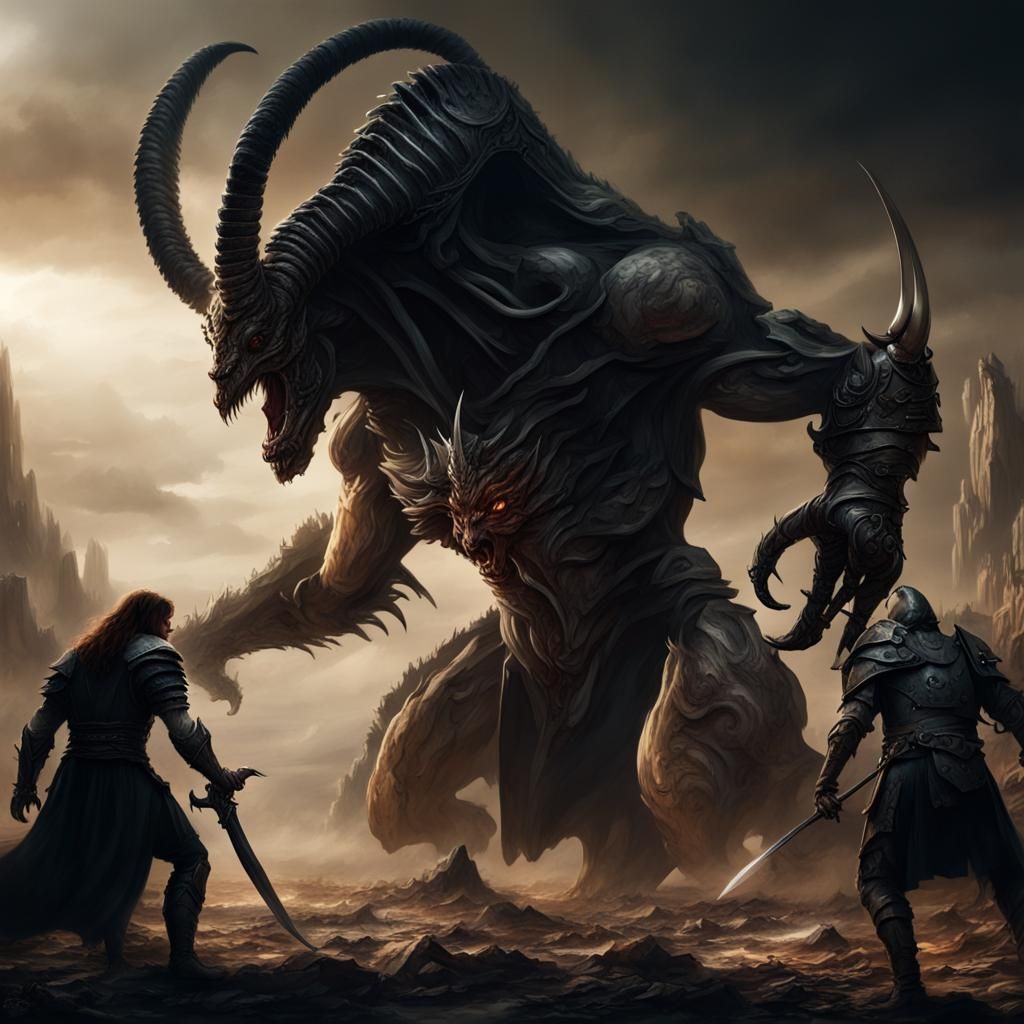 Epic Battle: Medieval Group vs Minotaur-Xenomorph Hybrid
