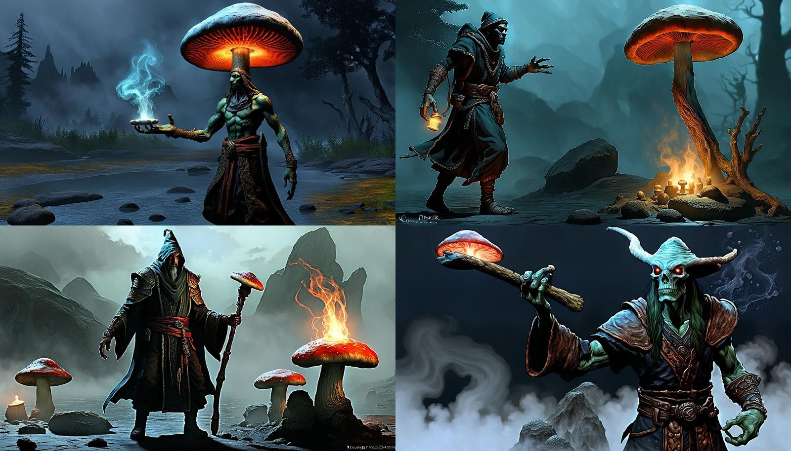 Dunmer Wizard Casting Dark Magic Spell