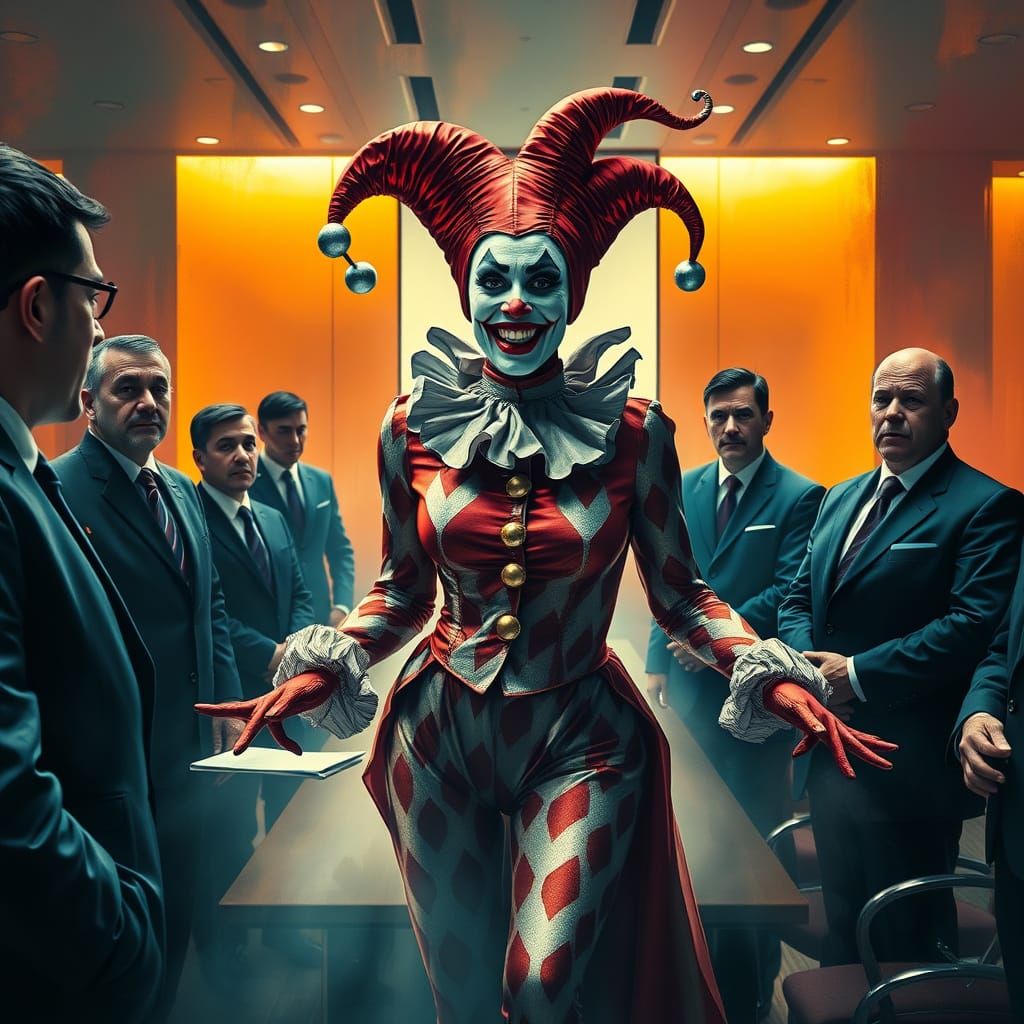 BOARDROOM JESTER (could this be what men really think about women in positions of power?)