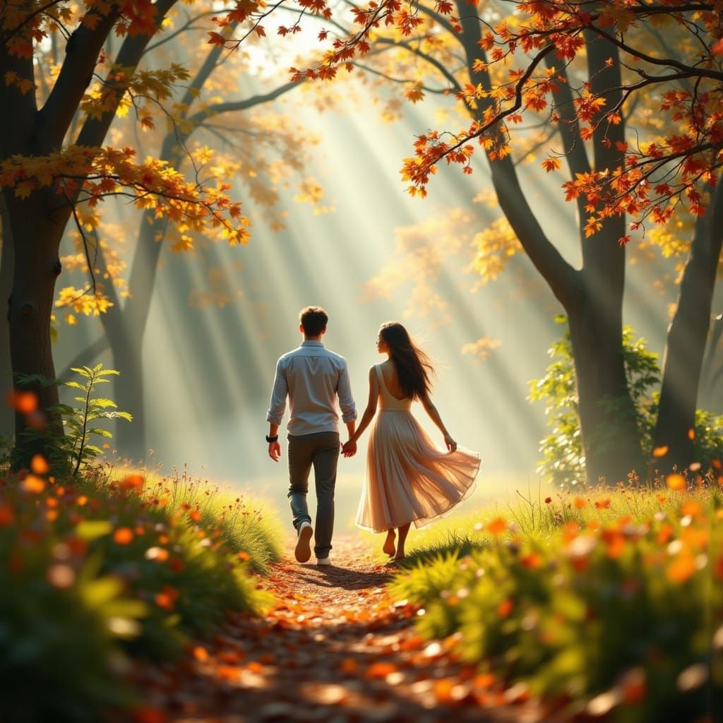 Romantic Spring Morning in Cinematic Film Still Aesthetic