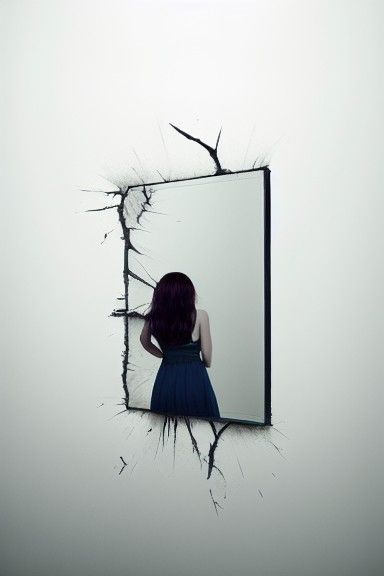 Shattered Mirror: Comic Book Style Digital Art