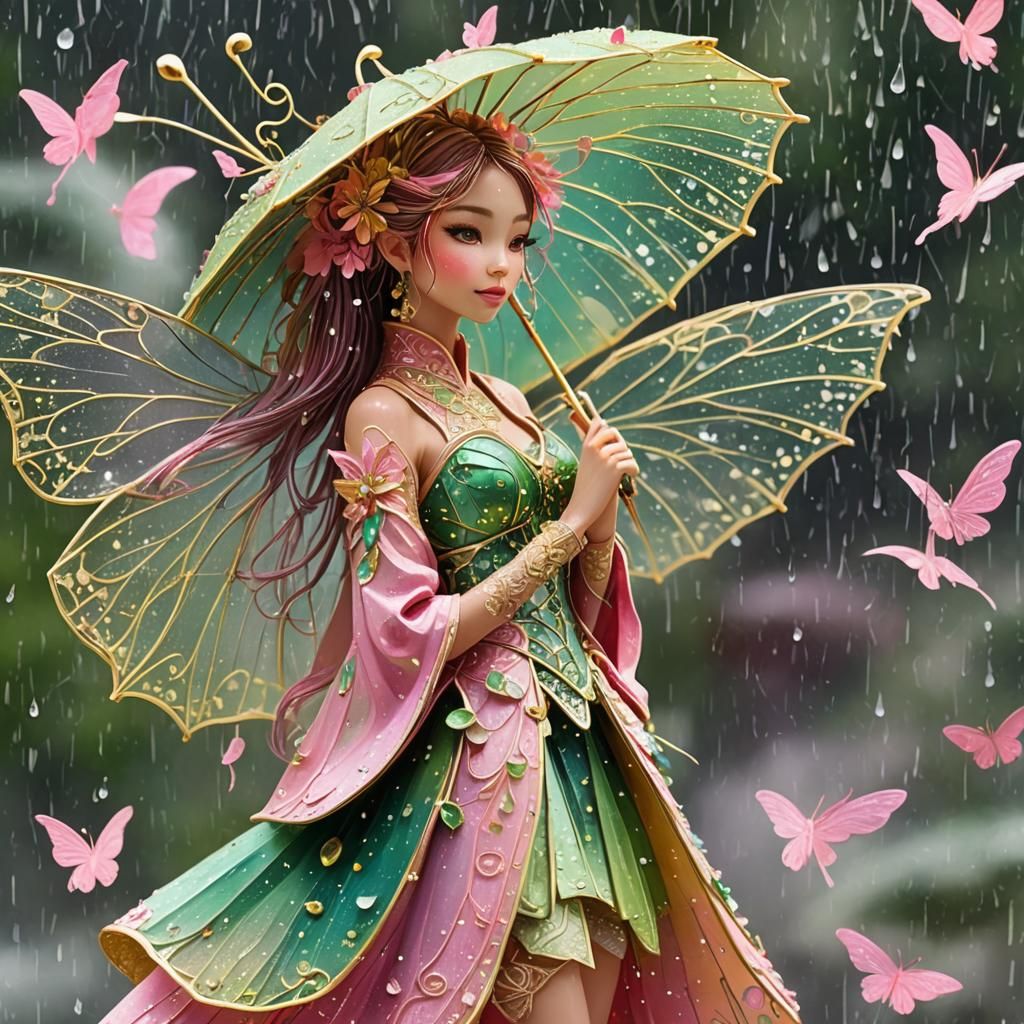Fairy in the rain