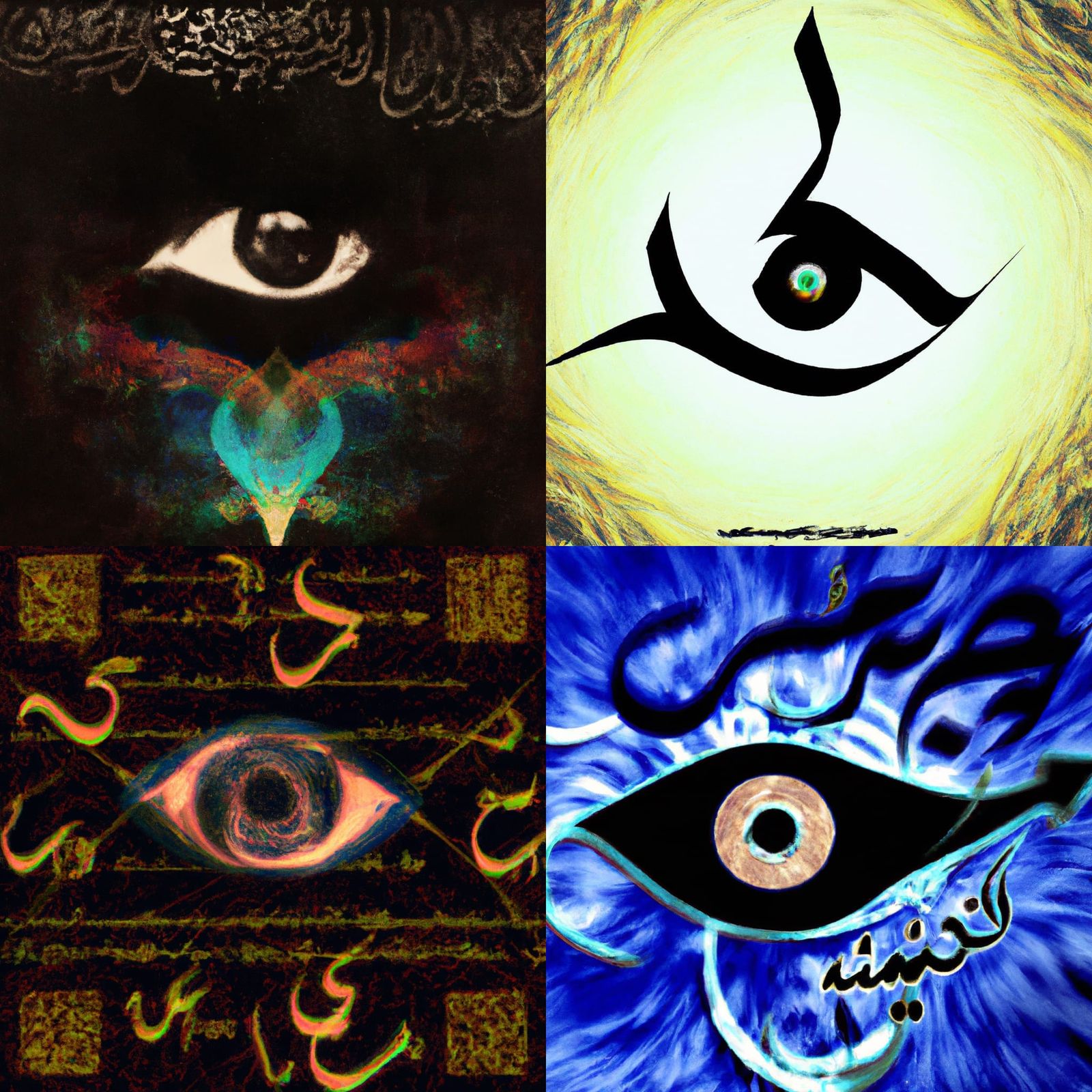 Mystical Eye: Abstract Digital Art in Middle-Eastern Style